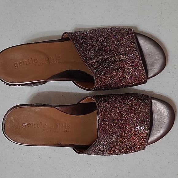 Gentle Souls by Kenneth Cole Glittered heeled sandals size 8 - Picture 6 of 13